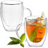 Dvisienis stiklinis puodelis Springos HA7349, 300 ml