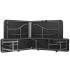 Sulankstomas stalas su dviem suolais, Springos GF0098, 180 x 74 x 74 cm