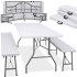 Sulankstomas stalas su 2 suolais – Springos GF0099, 180 x 74 x 74 cm