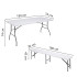 Sulankstomas stalas su 2 suolais – Springos GF0099, 180 x 74 x 74 cm