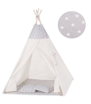 Vaikiška palapinė-tipi su žvaigždėmis Springos TIP07, 180 × 120 × 100 cm