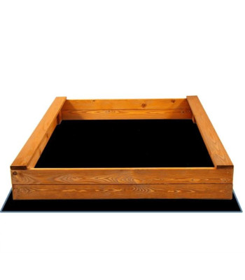 Medinė smėlio dėžė su geotekstilės pagrindu, Springos PS120IE, 120x120 cm