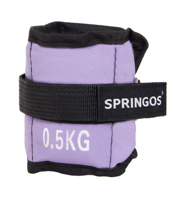 Riešų ir čiurnų svareliai Springos FA0003, 2 x 0.5 kg