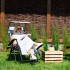 Sodo kėdė, pilka / juoda, Springos GC0011