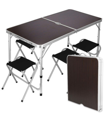 Turistinis stalas su kėdėmis Springos CS0073, 120 x 60 cm