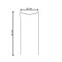Metalinė atrama gėlėms ir augalams Springos HA5169, 45 cm