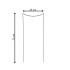 Metalinė atrama gėlėms ir augalams Springos HA5170, 75 cm
