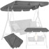 Sodo sūpynių stogelis, pilkas – Springos GS0013R, 200 x 140 cm