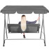 Sodo sūpynių stogelis, pilkas – Springos GS0013R, 200 x 140 cm