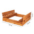 Smėlio dėžė su suoliukais, tentu ir flisu Springos SB120SET 120x120 cm