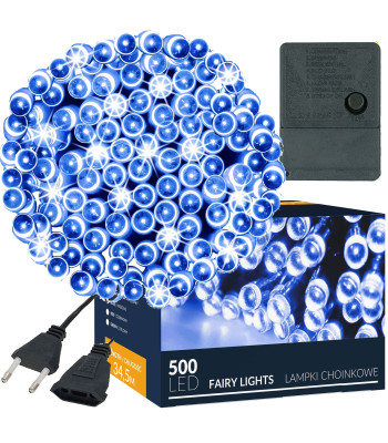 Kalėdinė girlianda, mėlyna, 500 LED, Springos CL0537