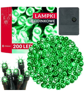Kalėdinė LED girlianda, žalia, 14 m, 200 LED, Springos CL0209