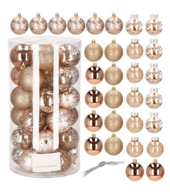 Kalėdiniai eglutės burbulai, Springos, 6 cm, 30 vnt., CA0888