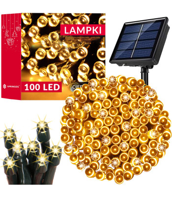 Kalėdinė LED girlianda su saulės baterija, 12 m Springos CL4147