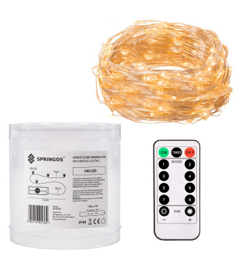Kalėdinė girlianda šiltai balta Springos CL0101, 9.9 m