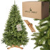 Dirbtinė kalėdinė eglutė Premium Royal Trees – Kaukazo eglė su mediniu stovu, Springos CT0186, 180 cm