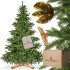 Dirbtinė kalėdinė eglutė su mediniu stovu, Premium Royal Trees, Springos CT0194, 180 cm