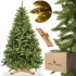 Dirbtinė kalėdinė eglutė Premium Royal Trees, Kaukazo eglė, su mediniu stovu – Springos CT0187, 220 cm