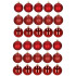 Kalėdinių eglučių žaisliukų rinkinys, 30 vnt., raudonas, Springos CA0006, 6 cm