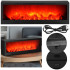 Dekoratyvinė LED lempa su liepsnos efektu, USB, juoda, Springos CL0863, 60 x 10 x 19,5 cm