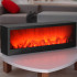 Dekoratyvinė LED lempa su liepsnos efektu, USB, juoda, Springos CL0863, 60 x 10 x 19,5 cm