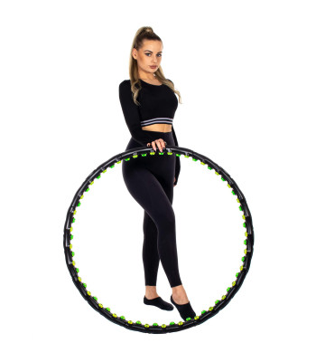 Masažinis hula lankas su magnetinėmis kniedėmis Springos FA0096, 100 cm