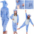 Vaikiška kigurumi pižama Stitch, vientisas kombinezonas Springos HA5065, 120–130 cm