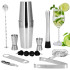 Barmeno rinkinys plaktuvas tin tin Springos KI0016 14 vnt. sidabrinis