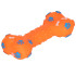 Guminis šunų žaislas – kramtomas kaulas su garsu Springos PA0287, oranžinis, 16 cm