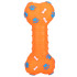 Guminis šunų žaislas – kramtomas kaulas su garsu Springos PA0287, oranžinis, 16 cm