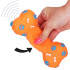 Guminis šunų žaislas – kramtomas kaulas su garsu Springos PA0287, oranžinis, 16 cm