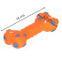 Guminis šunų žaislas – kramtomas kaulas su garsu Springos PA0287, oranžinis, 16 cm