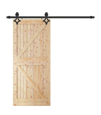 Stumdomų durų sistema barn door, plieninė, matinės juodos spalvos, Springos HA5002, 183 cm, iki 100 kg