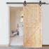 Stumdomų durų sistema barn door, plieninė, matinės juodos spalvos, Springos HA5002, 183 cm, iki 100 kg
