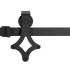 Stumdomų durų sistema barn door, plieninė, matinės juodos spalvos, Springos HA5002, 183 cm, iki 100 kg