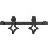 Stumdomų durų sistema barn door, plieninė, matinės juodos spalvos, Springos HA5002, 183 cm, iki 100 kg