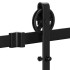 Stumdomų durų sistema „barn door“ su bėgeliu ir furnitūra iki 100 kg, matinė juoda, Springos HA5007, 183 cm