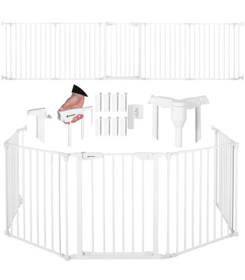 Apsauginė užtvara su tvirtinimu spaudimu, balta, Springos SG0016, 5 skydeliai, 318 cm