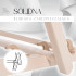 Sodo gultas, žaliai baltos juostos, 3 padėčių atlošo reguliavimas – Springos DC0001 DSWLG, 58 x 124 cm