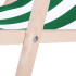 Sodo gultas, žaliai baltos juostos, 3 padėčių atlošo reguliavimas – Springos DC0001 DSWLG, 58 x 124 cm