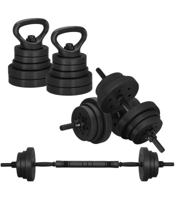 Reguliuojamų hantelių komplektas, kompozitiniai, bitumo užpildas, Springos® FA1680A+FA1680B, 40 kg