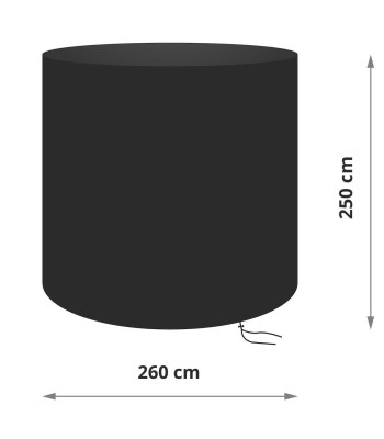 Pakabinamosios kėdės uždangalas, juodas, Springos HC0035, 250 x 260 cm