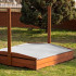Smėlio dėžė su suoliukais ir stogu Springos SBP140RSET02 140x140 cm