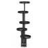 Metalinis gėlių stovas su 5 lentynomis, daugiapakopis, lofto stiliaus, juodas – 78,5 cm