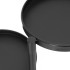 Metalinis gėlių stovas su 5 lentynomis, daugiapakopis, lofto stiliaus, juodas – 78,5 cm