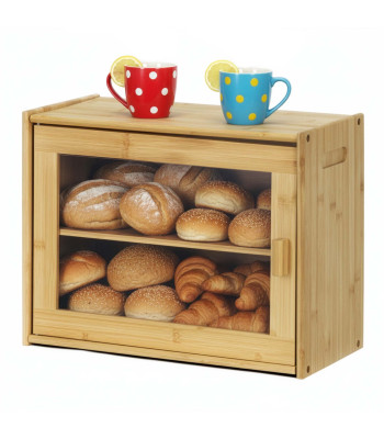 Dviejų lygių bambukinė duonos dėžė Springos®