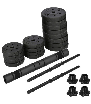 Kompozitinių hantelių komplektas, 30 kg, 2x15 kg