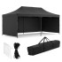 Sodo pavėsinė, juoda, Springos® GP0008, 3 x 6 m
