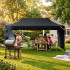 Sodo pavėsinė, juoda, Springos® GP0008, 3 x 6 m