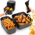Silikoniniai įdėklai karšto oro gruzdintuvei, 2 vnt., Springos® KI0187, 3 L ir 1.5 L